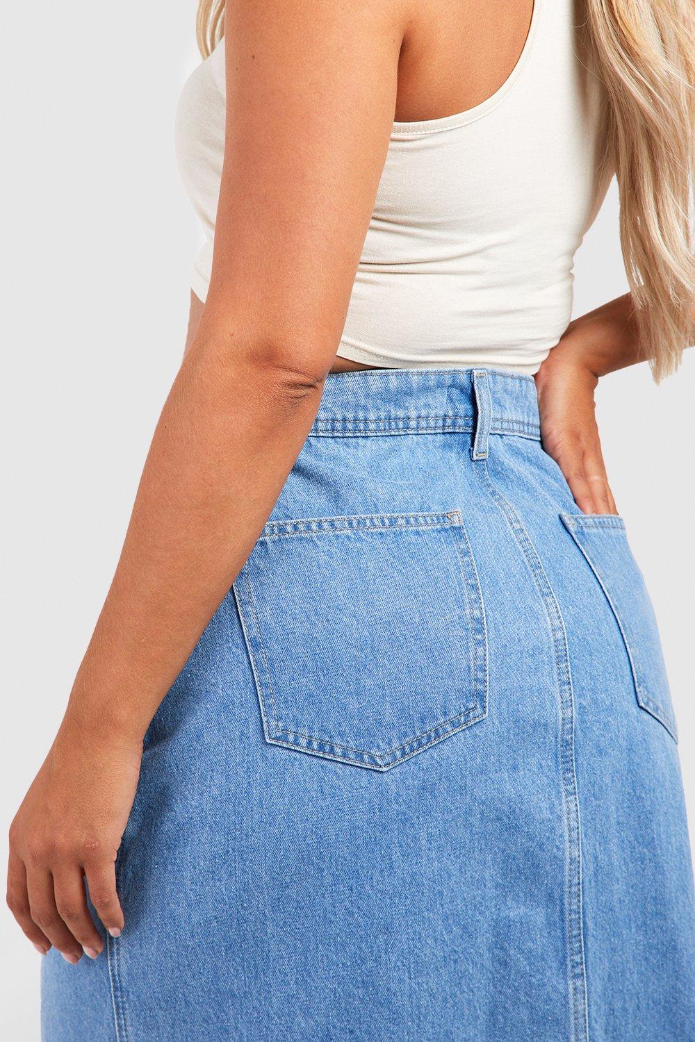 Missguided a line top denim skirt